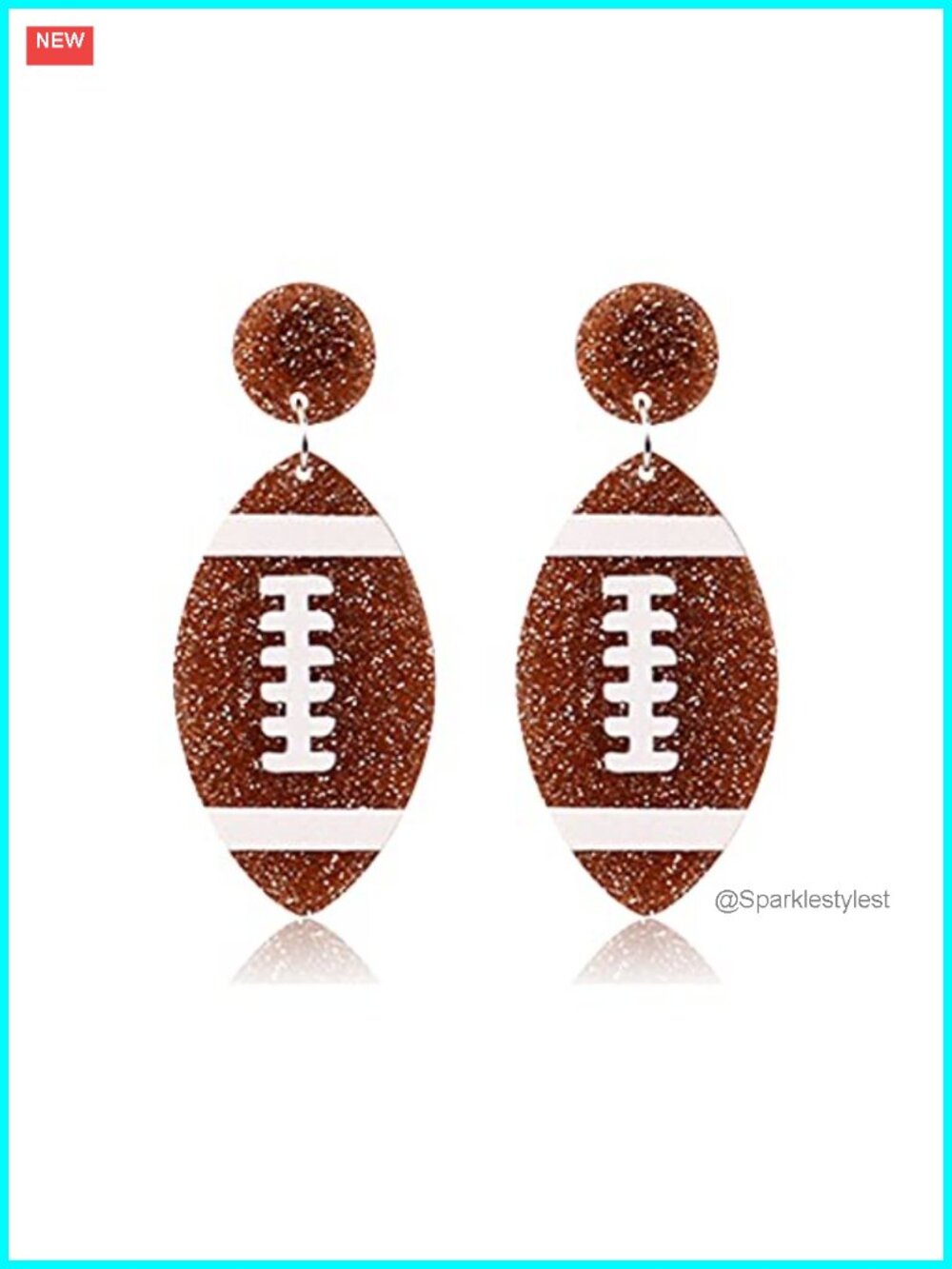 Acrylic Sports Earrings Lightweight Dangle Drop Football Basketball Baseball